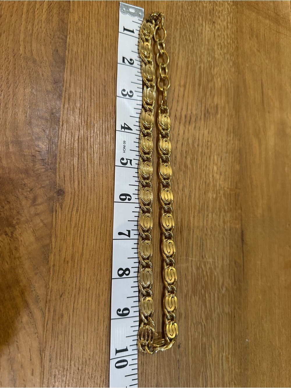 Gold Tone Chunky Link Necklace - Picture 6 of 6